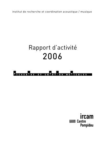 Rapport d'activitÃ© - WWW Ircam