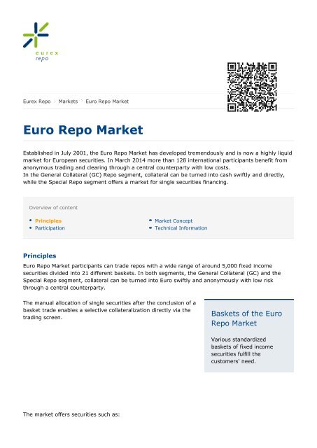 Eurex Repo - Euro Repo Market