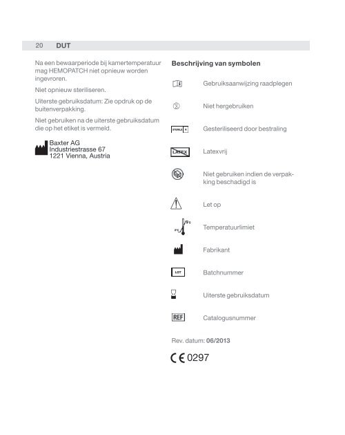 HemopatcH Sealing Hemostat - Hemopatch Instructions For Use