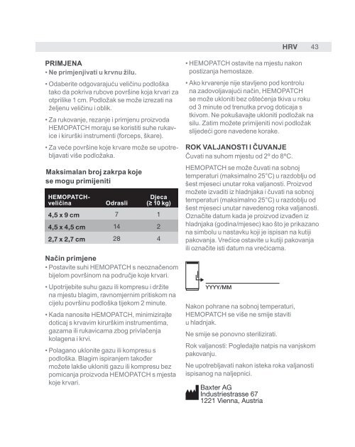 HemopatcH Sealing Hemostat - Hemopatch Instructions For Use