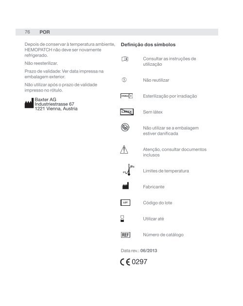 HemopatcH Sealing Hemostat - Hemopatch Instructions For Use