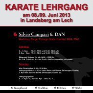 Karate Lehrgang mit Silvio Campari in Landsberg - YAMA