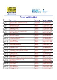 Forms and Checklist - London Boat Show