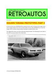 HOLDEN TORANA PROTOTYPES-PART 2 - RetroAutos