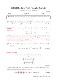 EE2012 Mid-Term Test 2 (Complex Analysis)