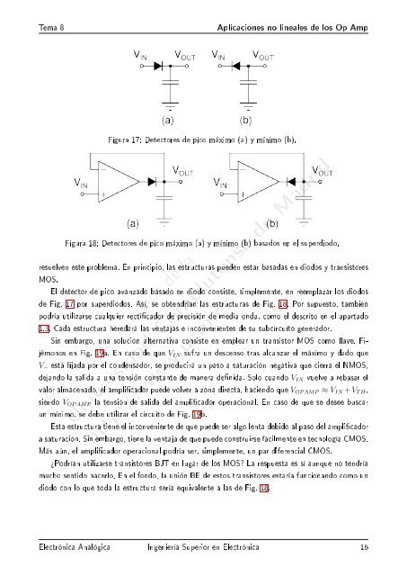 Tema 8: Aplicaciones no lineales de los amplificadores operacionales