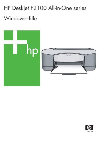 1 HP Deskjet F2100 All-in-One Series Hilfe - Hewlett Packard