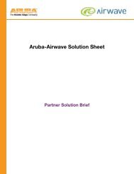 Aruba-Airwave Solution Sheet - Moonblink