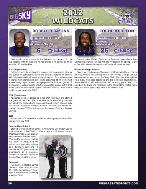 2012 Information Guide - Weber State University Athletics