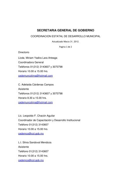 SECRETARIA GENERAL DE GOBIERNO PROZ intelligence overview