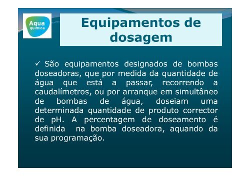 Correcção de pH em Água de Abastecimento