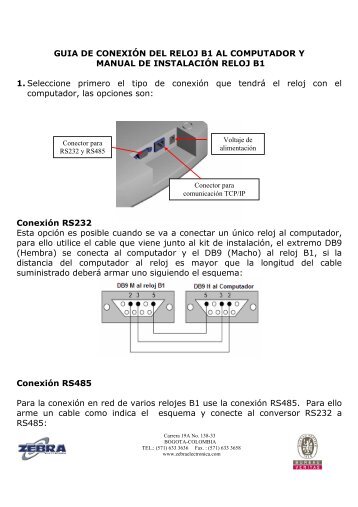 Detalle InstalaciÃ³n reloj B1.pdf - Zebra Electronica