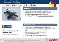 1:1 REMAN â Zusatzluftschieber - Bosch Automotive Tradition