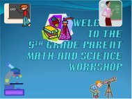 the 5th Grade Parent Math and Science Workshop - Snapper Creek ...