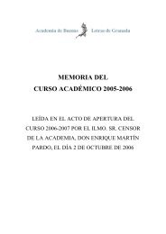 Memoria 2005-2006 - Academia de Buenas Letras de Granada