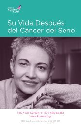 Su Vida DespuÃ©s del CÃ¡ncer del Seno - Susan G. Komen for the Cure