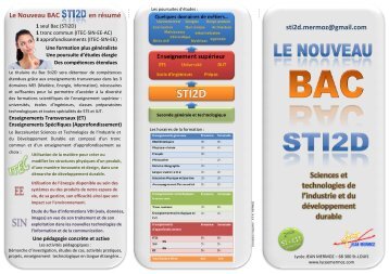 sti2d.mermoz@gmail.com Le Nouveau BAC en rÃ©sumÃ©