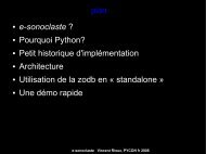 plan e-sonoclaste ? Pourquoi Python? Petit historique d ...