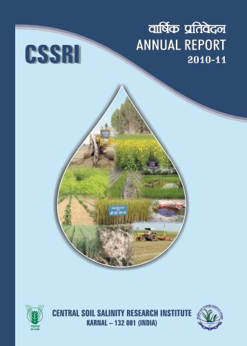 CSSRI Annual Report 2010-11 - Central Soil Salinity Research ...