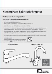 Niederdruck SpÃ¼ltisch-Armatur - sanitop wingenroth