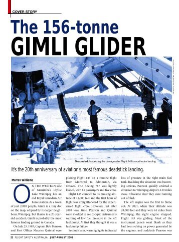 The 156-tonne Gimli Glider - Civil Aviation Safety Authority