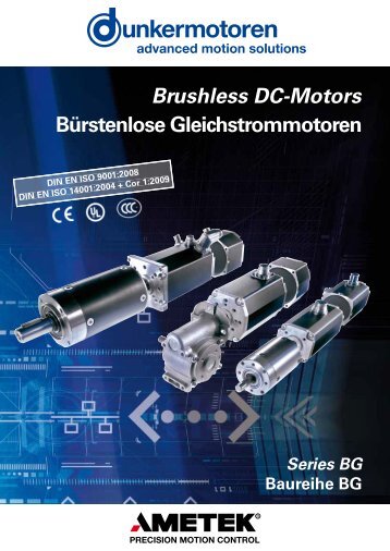 BÃ¼rstenlose Gleichstrommotoren Baureihe BG - Dunkermotoren