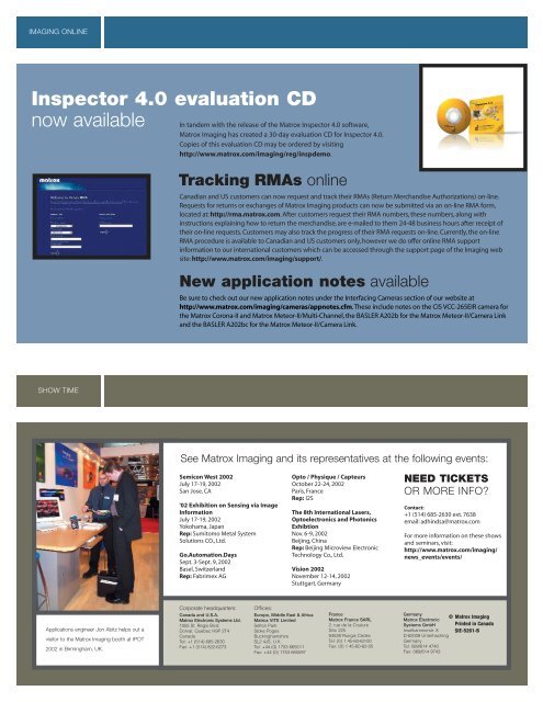 Rapid prototyping with Matrox Inspector 4.0
