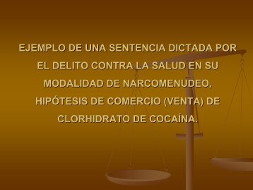 Ejemplos de procesos por delito contra la salud - Supremo Tribunal