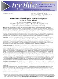 Assessment of Nociceptive versus Neuropathic Pain in Older Adults