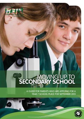 moving up to secondary school - Buckinghamshire County Council