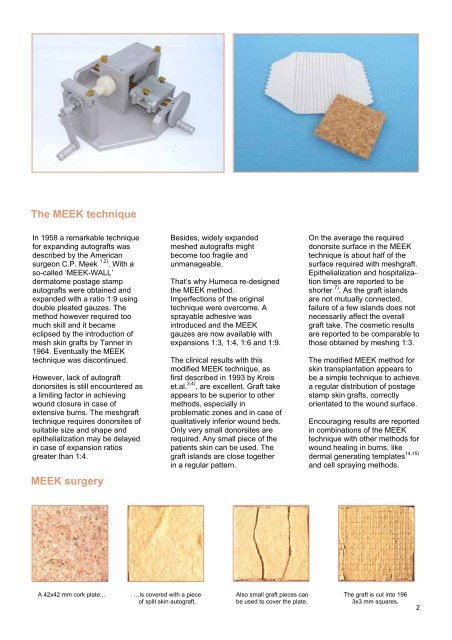 MEEK Micrografting - AFS Medical