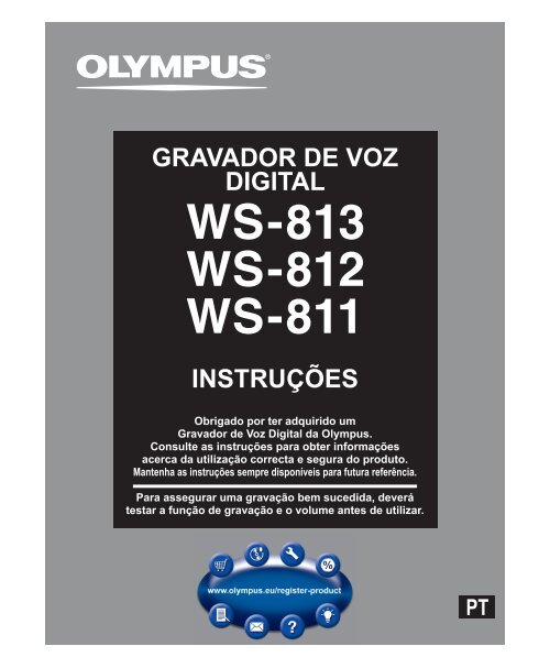INSTRUÃÃES GRAVADOR DE VOZ DIGITAL - Olympus