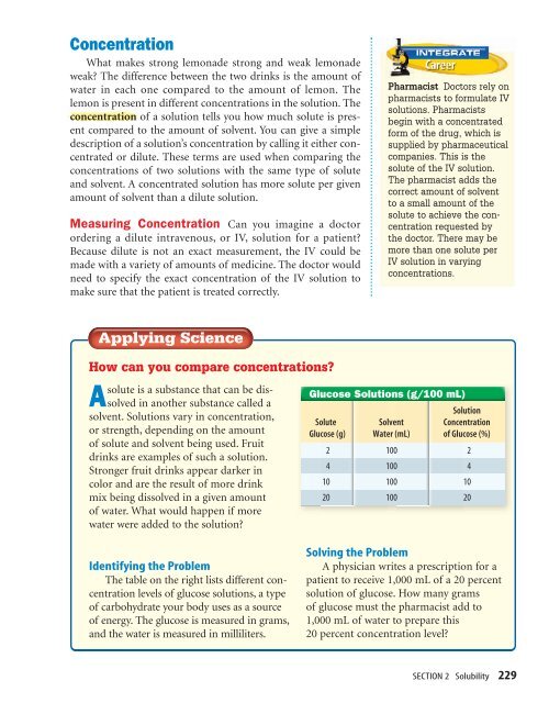 Substances, Mixtures, and Solubility - McGraw-Hill Higher Education