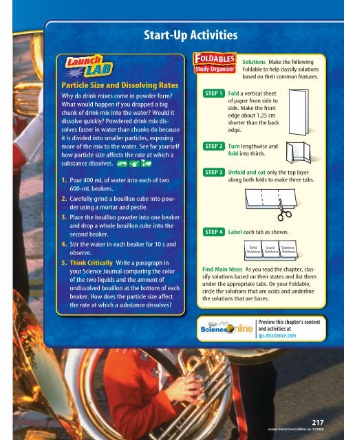 Substances, Mixtures, and Solubility - McGraw-Hill Higher Education