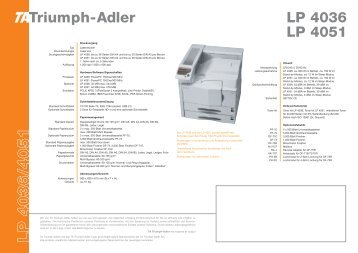 LP 4036 LP 4051 - TA Triumph-Adler GmbH