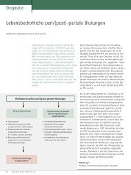 Lebensbedrohliche peri/(post)-partale Blutungen - Vascularcare.de