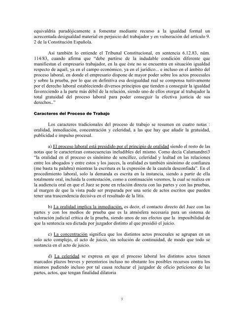notas sobre el juicio laboral verbal en espaÃ±a - Poder Judicial