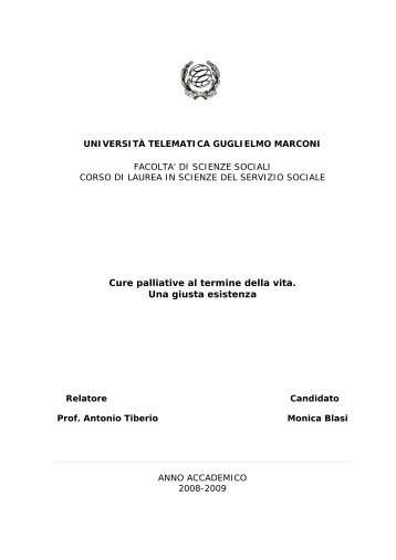 Cure palliative al termine della vita. Una giusta esistenza