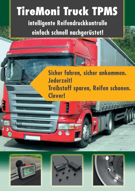 TireMoni Truck TPMS - Reifendruckkontrolle für Nutzfahrzeuge, Busse und Baumaschinen