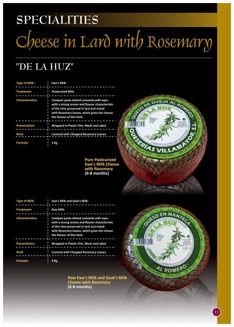 Quesos De La Huz - Cheese - Catalogue 2012