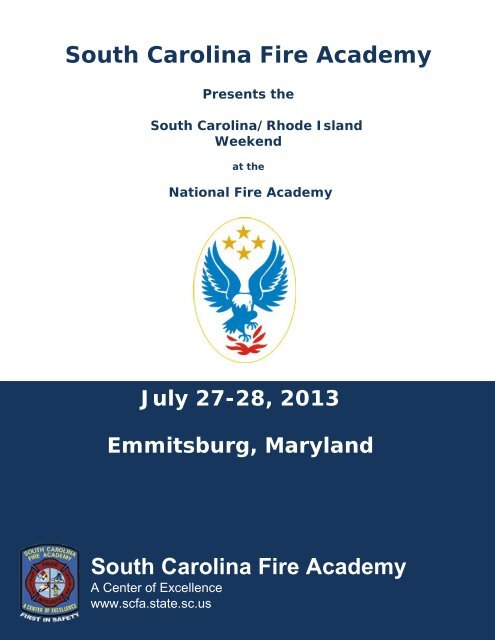 National Fire Academy July 27-28, 2013 Emmitsburg, Maryland ...