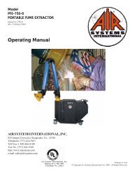 PFE-750 Portable Fume Extractor - Air Systems International