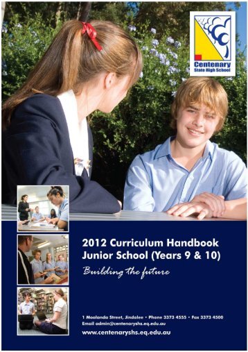 2012 Junior School Curriculum Years 9 & 10 - Centenary State High ...