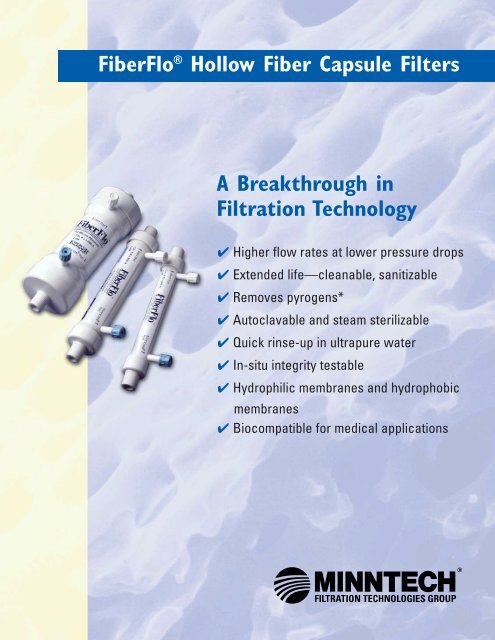 FiberFloÂ® Hollow Fiber Capsule Filters - Liquidyne