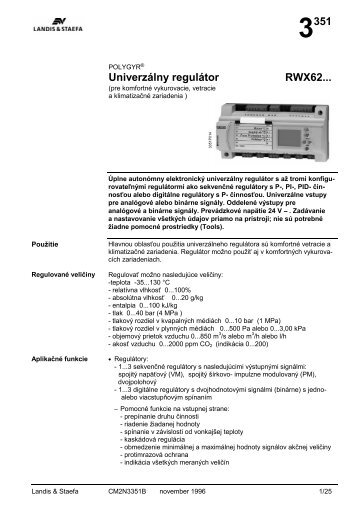 RWX62... UniverzÃ¡lne regulÃ¡tory, POLYGYR