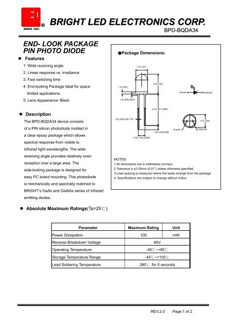 BRIGHT LED ELECTRONICS CORP.