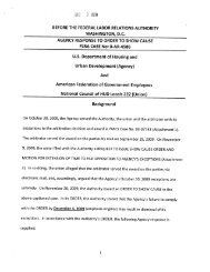 Agency Response to FLRA Order to Show Cause - HUD AFGE ...