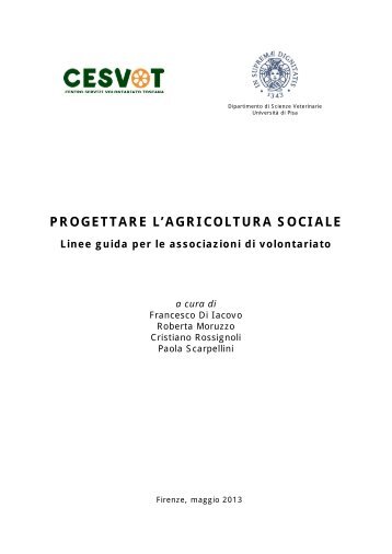 Linee guida 'Progettare l'agricoltura sociale' [Pdf - 930 KB] - Cesvot