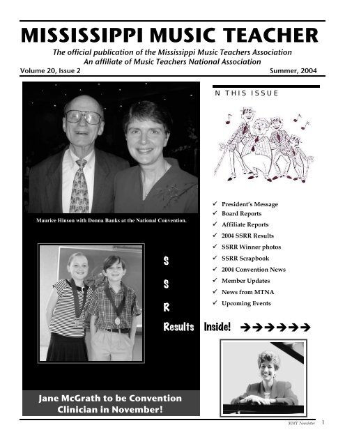 MMTA Summer 2004 Newsletter - Mississippi Music Teachers ...