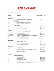 RCIA CALENDAR